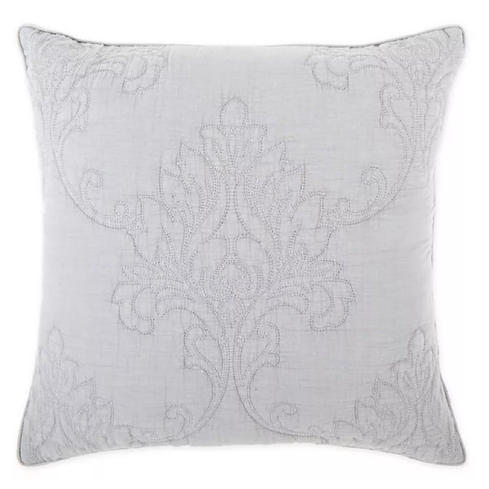 new Wamsutta 18"x18" Knightsbridge Square Throw Pillow in Gray color